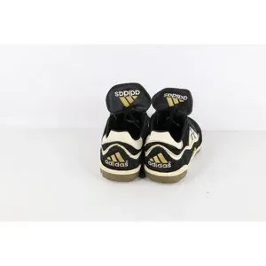 Vintage 90s Adidas Mens 8 Distressed Leather Indoor Soccer Shoes Sneakers Black adidas | Shoes | Vintage 9s Adidas Mens 8 Distressed Leather  main image 3